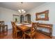 Formal dining room with hardwood floors and a large wooden table at 551 Rosings Dr, Summerville, SC 29486