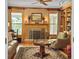 Cozy Gathering room with fireplace, built-in shelving, and comfortable seating at 102 Flud St, Summerville, SC 29483