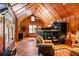 Large bonus room with high ceilings and plenty of built-in shelving at 4239 Tom Point Rd, Hollywood, SC 29449