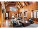 Game room with hardwood floors, vaulted wood ceilings, and a pool table at 4239 Tom Point Rd, Hollywood, SC 29449
