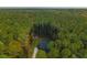 Aerial view of a house nestled in a wooded area at 112 Canewood Ln, Ridgeville, SC 29472