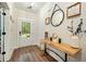 Inviting entryway with a live edge console table at 112 Canewood Ln, Ridgeville, SC 29472