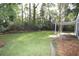Spacious backyard with lush lawn and wooded area at 110 Smithfield Ave, Summerville, SC 29485