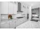 Modern kitchen with white cabinets, granite countertops and stainless steel appliances at 2312 Bucktail Ct, Mount Pleasant, SC 29466