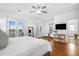 Spacious main bedroom with hardwood floors and private balcony access at 2312 Bucktail Ct, Mount Pleasant, SC 29466