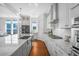 Modern kitchen with white cabinets, a large island, and stainless steel appliances at 2312 Bucktail Ct, Mount Pleasant, SC 29466