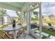 Relaxing screened porch with outdoor seating and a view of the backyard at 483 Queenview Ln, Charleston, SC 29414