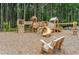 Community playground with playset, slide, and benches at 462 Rowley Ln, Summerville, SC 29486