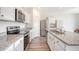 Modern kitchen with white cabinets and stainless steel appliances at 487 Pender Woods Dr, Summerville, SC 29486