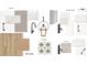 Kitchen and bathroom design board with material samples at 357 Wappoo Trace Ln, Summerville, SC 29486