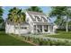 Two-story farmhouse with front porch, gray roof, and white siding at 5209 Seewee Rd, Awendaw, SC 29429