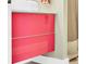 Bright red, two-drawer bathroom vanity with sleek design at 318 Simmons Ave, Summerville, SC 29483
