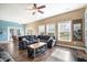 Relaxing living room with hardwood floors and access to the backyard at 417 Crystal Oaks Ln, Moncks Corner, SC 29461