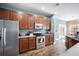 Updated kitchen featuring stainless steel appliances and wood cabinets at 417 Crystal Oaks Ln, Moncks Corner, SC 29461