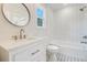 Stylish bathroom with white subway tile and bathtub at 11 Reid St, Charleston, SC 29403