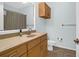 Clean bathroom with light wood cabinets and a shower/tub combo at 1755 Central Park Rd # 6109, Charleston, SC 29412