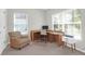 Home office with a corner desk, comfortable chair, and lots of natural light at 794 Hunt Club Run, Charleston, SC 29414