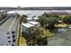 Aerial view highlighting house location near water at 1008 Mariners Cay Dr, Folly Beach, SC 29439