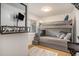 Bedroom with a built-in bunk bed and extra storage at 93 Mariners Cay Drive, Folly Beach, SC 29439