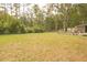 Large grassy backyard with mature trees and a wooded backdrop at 15 Cummings Ct, Walterboro, SC 29488