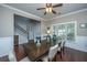 Bright dining room with a large window and hardwood floors at 3807 Canary Ct, North Charleston, SC 29420