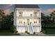 Two-story home with gray siding, white trim, and double garage at 368 Blowing Fresh Dr, Charleston, SC 29492