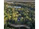 Aerial view of house on a wooded lot near a body of water at 4028 Gnarled Oaks Ln, Johns Island, SC 29455