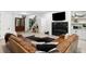 Open concept basement with fireplace and comfortable seating at 4028 Gnarled Oaks Ln, Johns Island, SC 29455