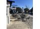 Outdoor patio seating at Madres Mexican Restaurant, with umbrellas and tables at 186 E Pinckney St, Lincolnville, SC 29485