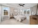 Bright bedroom with ceiling fan and neutral color palette at 341 Bremerton Dr, Goose Creek, SC 29445