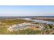 Aerial view of a waterfront community with a central lake at 3885 Summerton St, Mount Pleasant, SC 29466