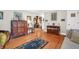 Spacious hallway with hardwood floors, antique furniture, and access to other rooms at 925 Center St, Mount Pleasant, SC 29464