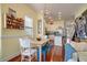 Open concept dining area adjacent to kitchen and living room at 204 Michigan Ave # D2, Folly Beach, SC 29439