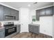 Gray cabinets, granite countertops, and stainless steel appliances at 211 Cache Ct # 6, Charleston, SC 29414
