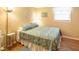 Cozy bedroom featuring a seashell bedding and a calm atmosphere at 112 W Erie Ave # 106-B, Folly Beach, SC 29439