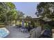 Aerial view of a home with a pool and covered patio at 443 Lazy Hill Rd, Moncks Corner, SC 29461