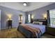 Spacious main bedroom with hardwood floors and ensuite bathroom at 443 Lazy Hill Rd, Moncks Corner, SC 29461