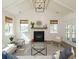 Bright living room with fireplace and vaulted ceilings at 300 Whispering Breeze Ln, Summerville, SC 29486