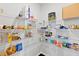Well-organized pantry with wire shelving, stocked with various food items at 180 Cherry Grove Dr, Summerville, SC 29483