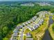 Aerial view of community with houses, trees and a pond at 180 Cherry Grove Dr, Summerville, SC 29483