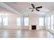 Spacious living room featuring hardwood floors and a fireplace at 127 Cantona Dr, Summerville, SC 29483