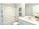 Clean bathroom with white vanity, bathtub, and shower at 232 Watersglen Dr, Summerville, SC 29486