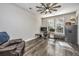 Bright home office features wood floors, large windows, and built-in desk at 154 Pecan Dr, Summerville, SC 29483