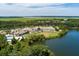 Aerial view of a clubhouse and resort community near the water at 1331 Pelican Watch Villas, Seabrook Island, SC 29455