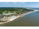 Aerial perspective of the community, emphasizing its beachfront location and amenities at 1331 Pelican Watch Villas, Seabrook Island, SC 29455