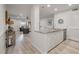 Modern white kitchen with granite countertops and stainless steel appliances at 1331 Pelican Watch Villas, Seabrook Island, SC 29455