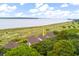 Aerial view of the property and its waterfront location at 1331 Pelican Watch Villas, Seabrook Island, SC 29455