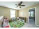 Playroom with a cheerful play area and built-in shelving at 4966 Ballantine Drive, Summerville, SC 29485