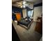 Small bedroom with double bed, dresser, and blue walls at 204 Charles St, Saint George, SC 29477