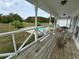 Porch overlooking the pool and backyard at 204 Charles St, Saint George, SC 29477